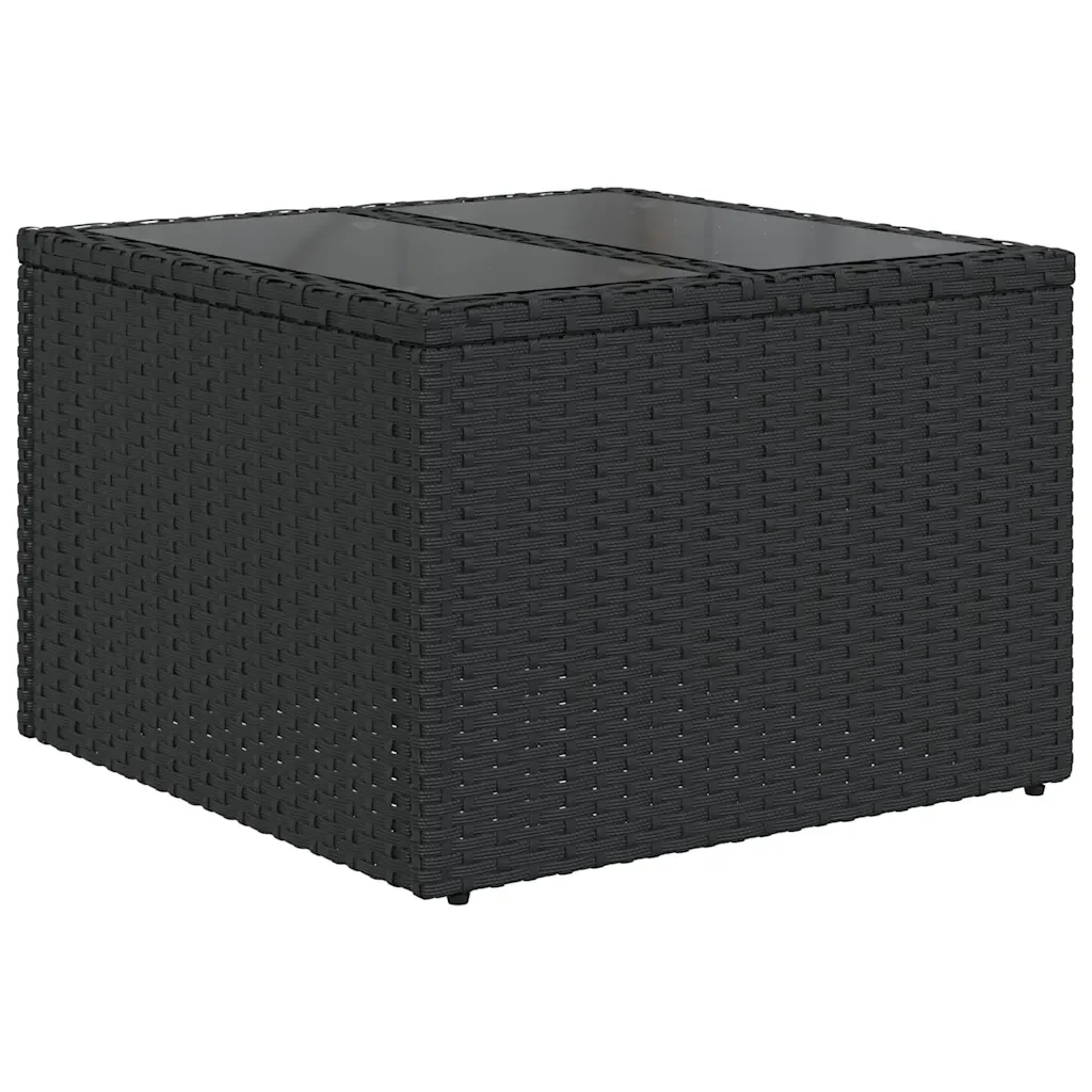 Set Divano da Giardino 6 pz con Cuscini Nero in Polyrattan 3325272 - Image 6