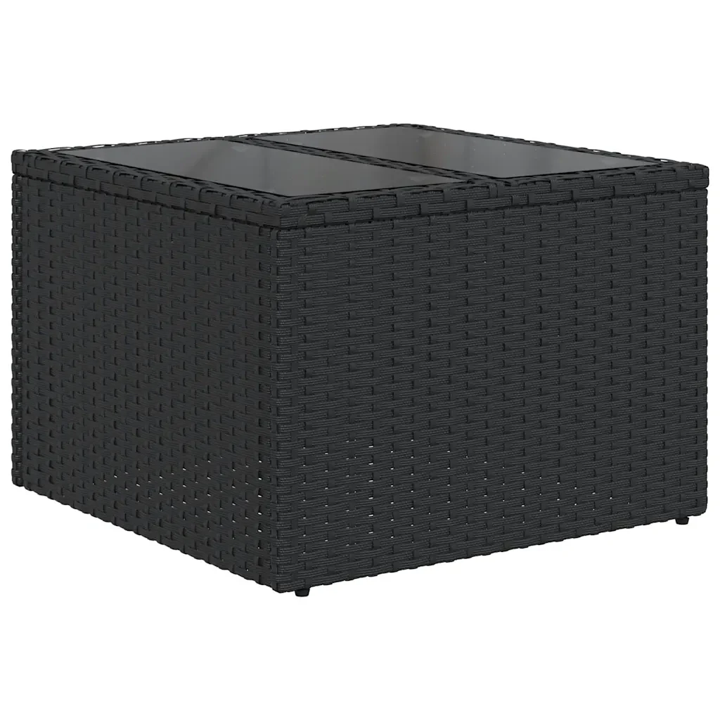 Set Divano da Giardino 6 pz con Cuscini Nero in Polyrattan 3325372 - Image 6