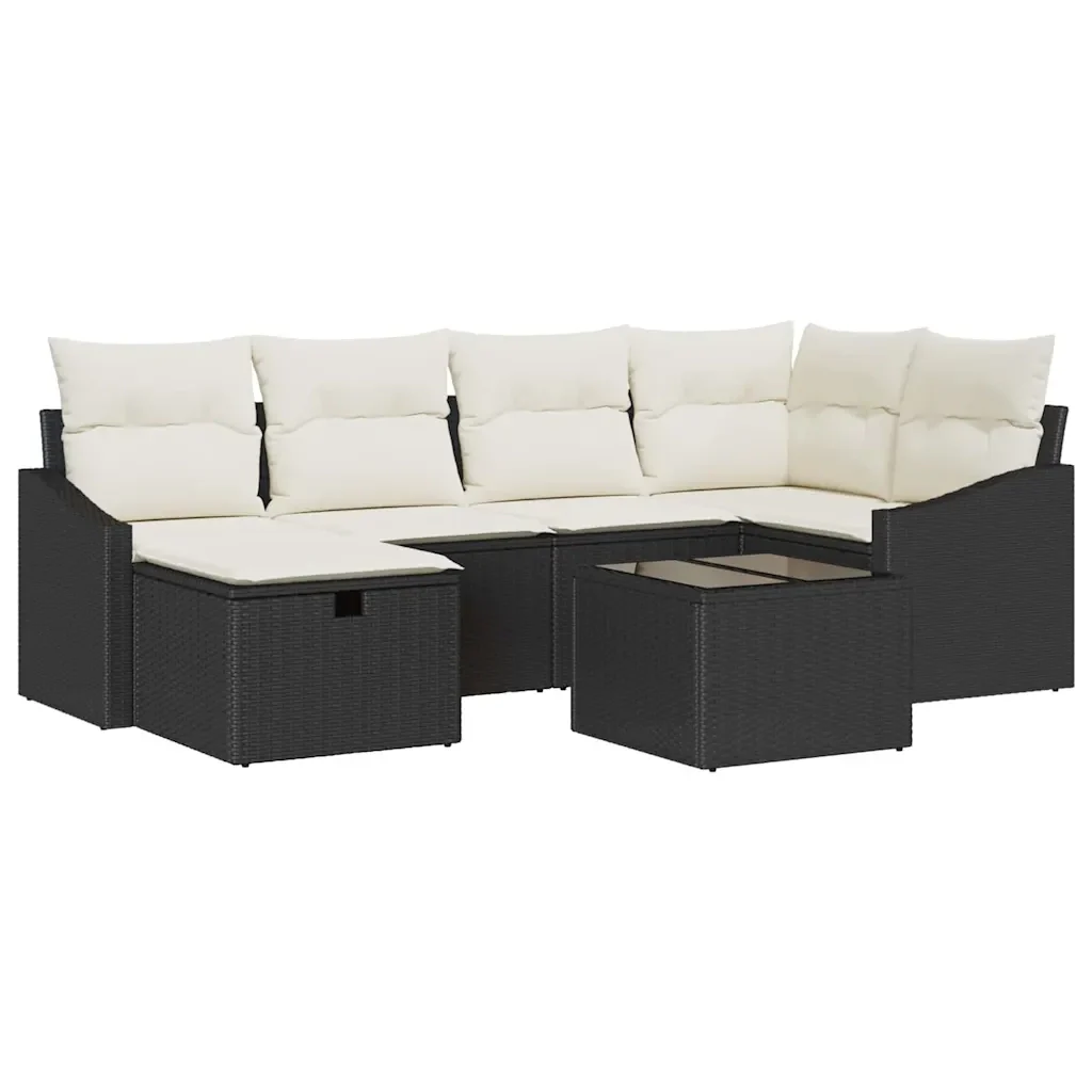 Set di divani con cuscino 6 pcs polyrattan 3360618 - Image 2