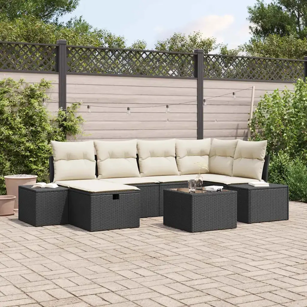 Set di divani con cuscino 7 pcs polyrattan 3360718