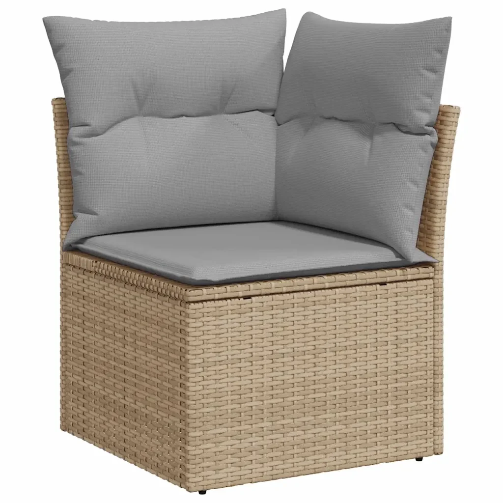 Set Divano da Giardino con cuscino 8 pcs Beige polyrattan 3362127 - Image 7