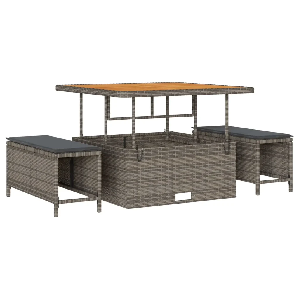 Set Divano da Giardino con cuscino 8 pcs Grigio 3363168 - Image 4