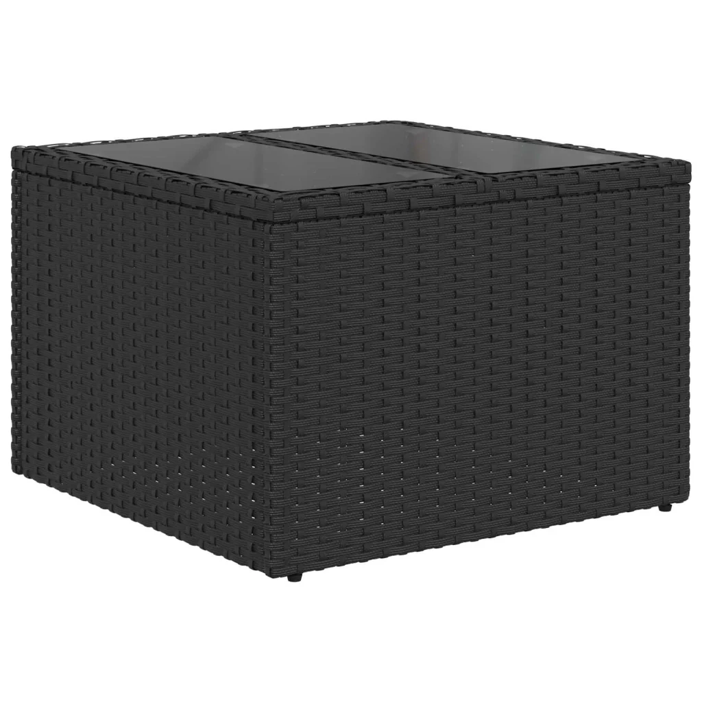 Set di divani con cuscino 8 pcs Nero e Crema polyrattan 3359006 - Image 6