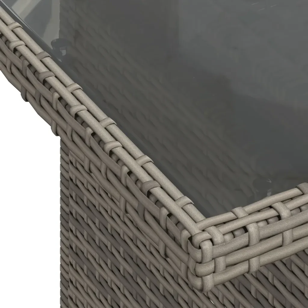Set Divano da Giardino 8 pz con Cuscini Grigio in Polyrattan 3266400 - Image 9