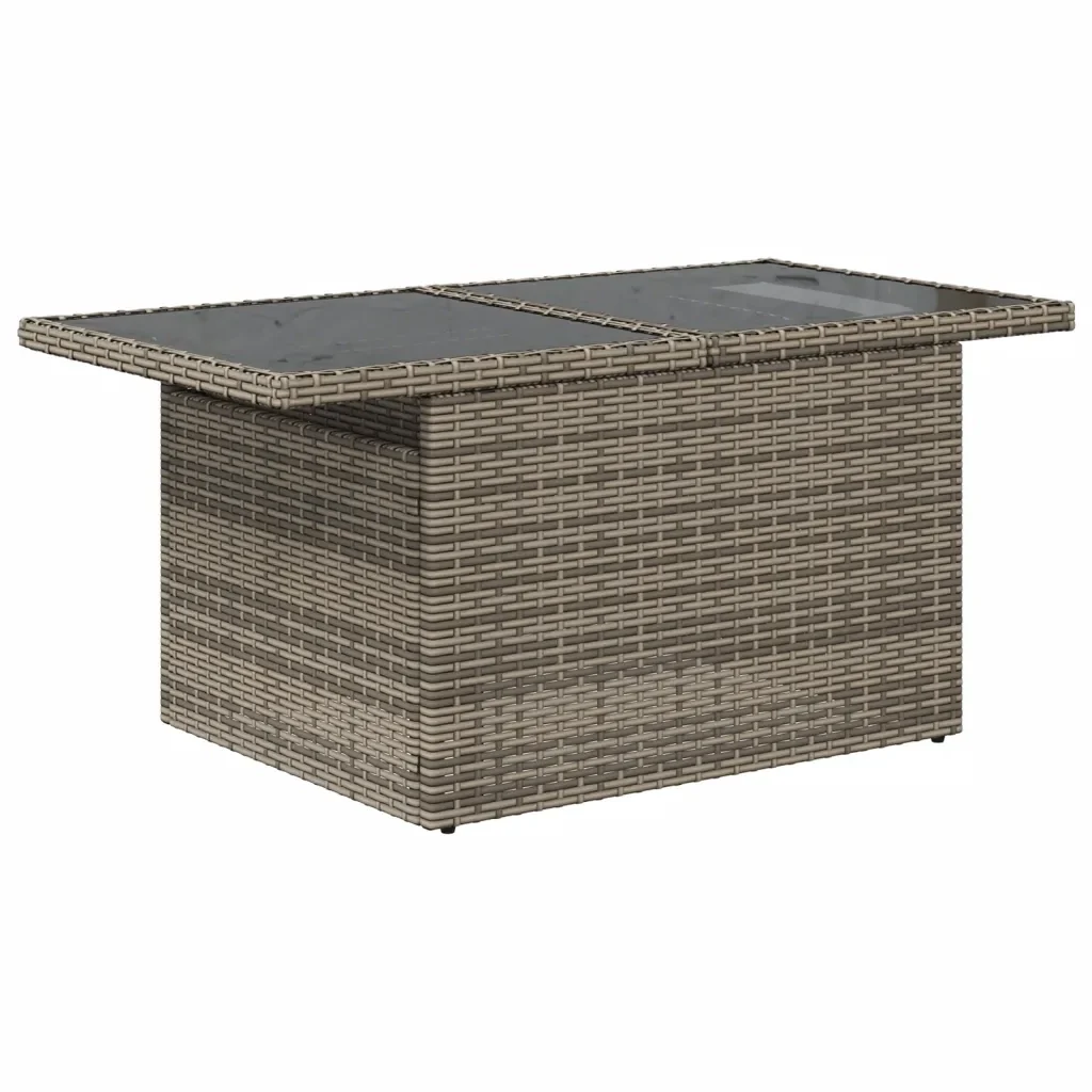 Set Divano da Giardino 8 pz con Cuscini Grigio in Polyrattan 3269040 - Image 4