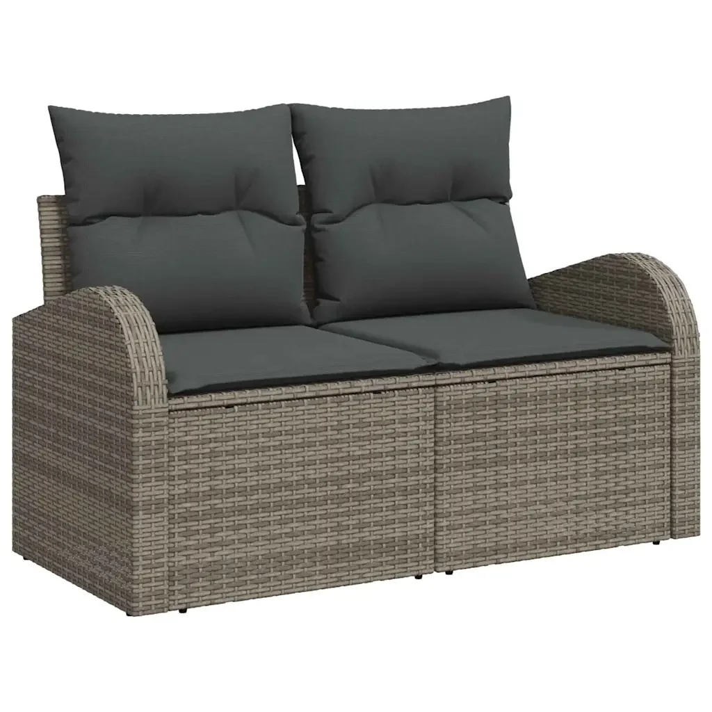 Set Divano da Giardino con cuscino con cuscino 9 pcs Grigio 3364368 - Image 5