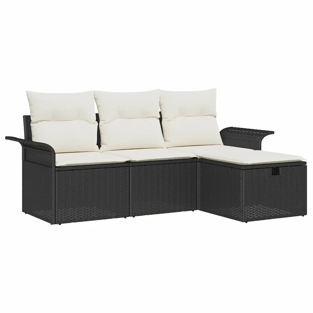 Set Divano da Giardino con cuscino 4 pcs Poly Rattan 3360178 - Image 2