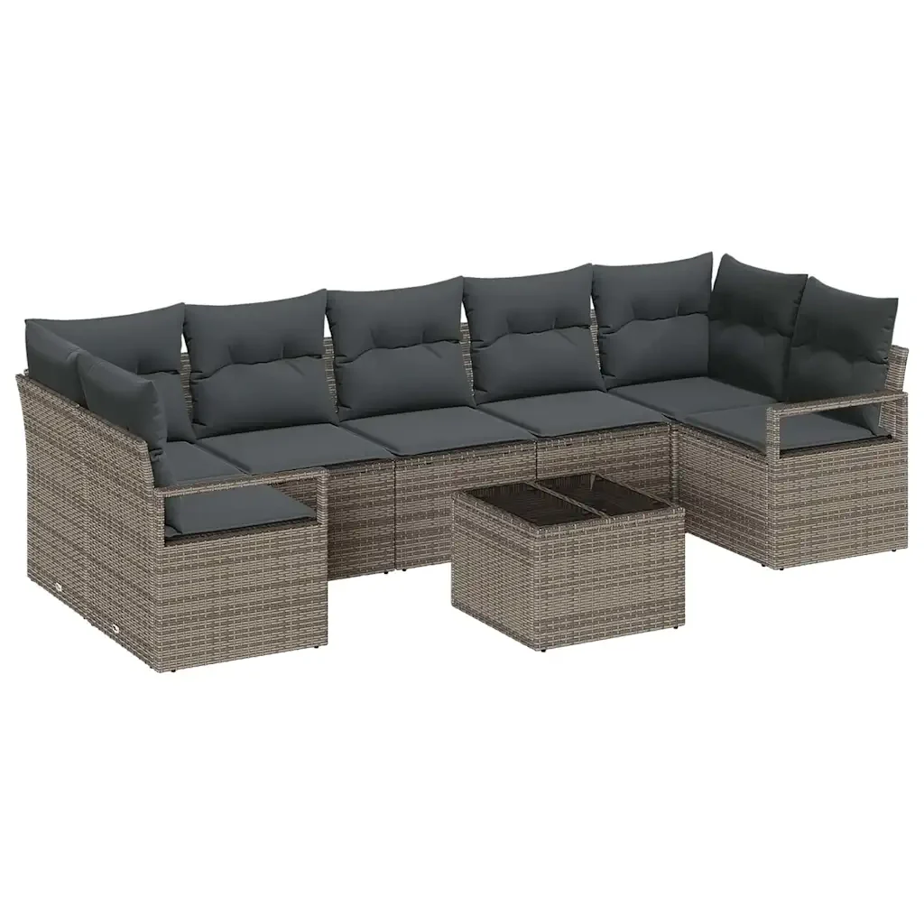 Set di divani 8 pcs Grigio polyrattan 3346299 - Image 2