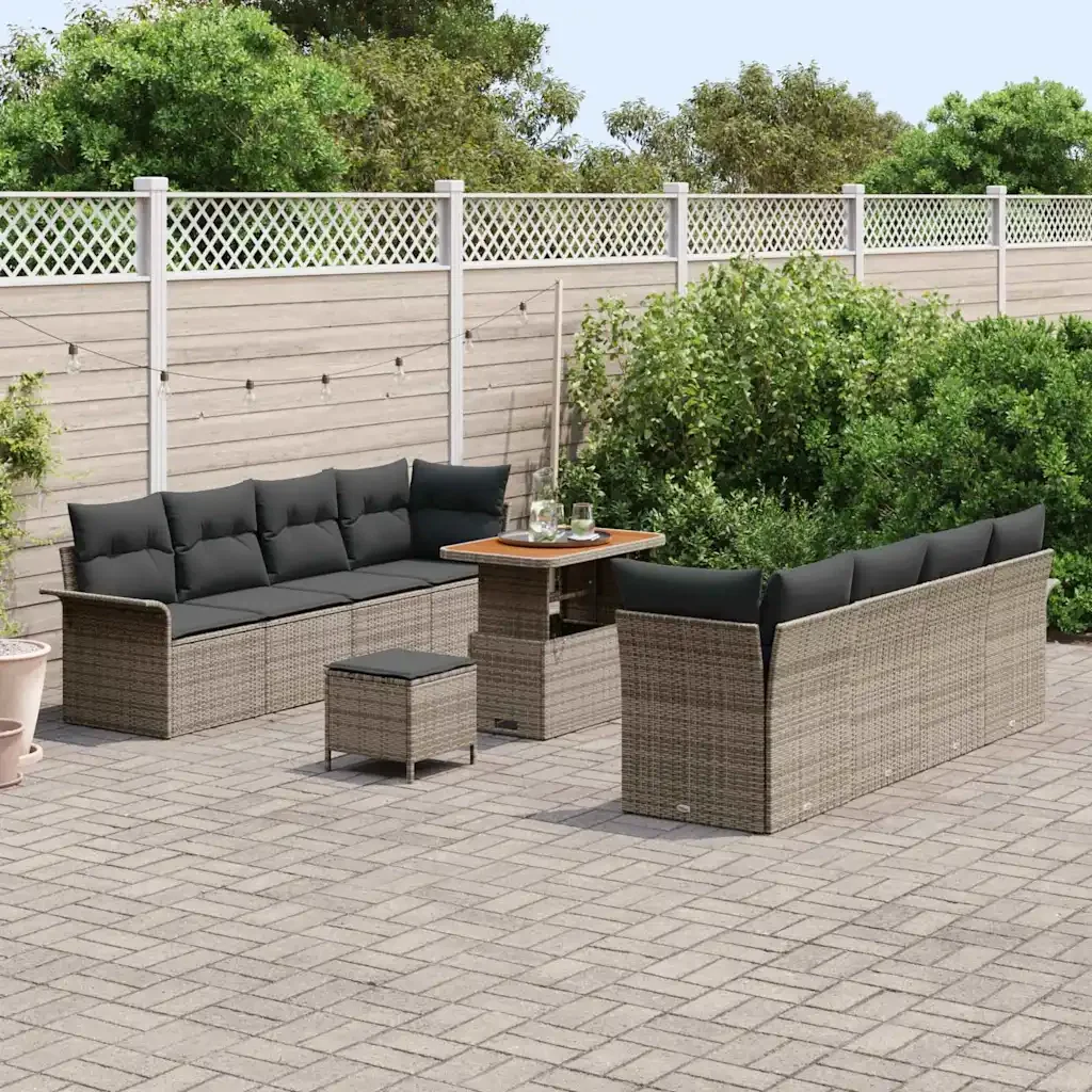 Set Divano da Giardino con cuscino Grigio 90 x 55 x 71 cm 3364063 - Image 3