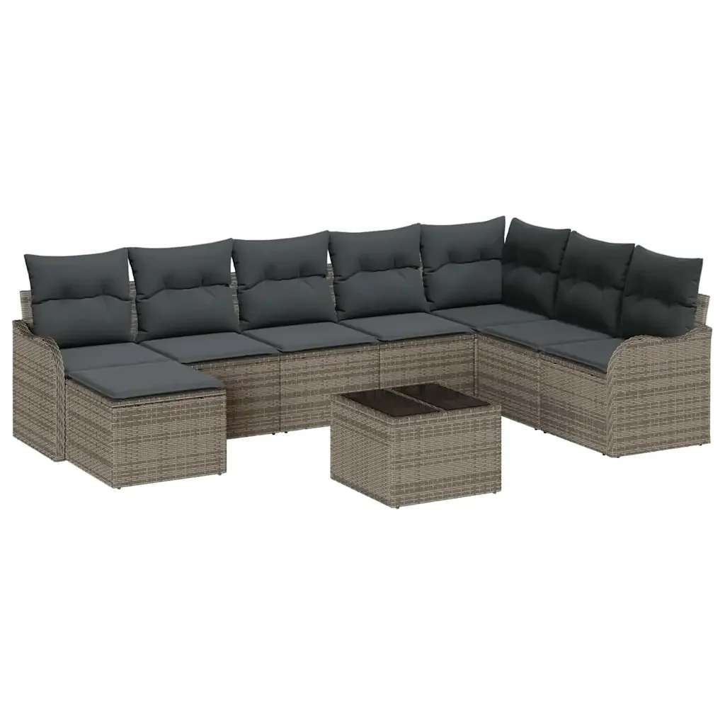 Set Divano da Giardino Grigio polyrattan 3345829 - Image 2