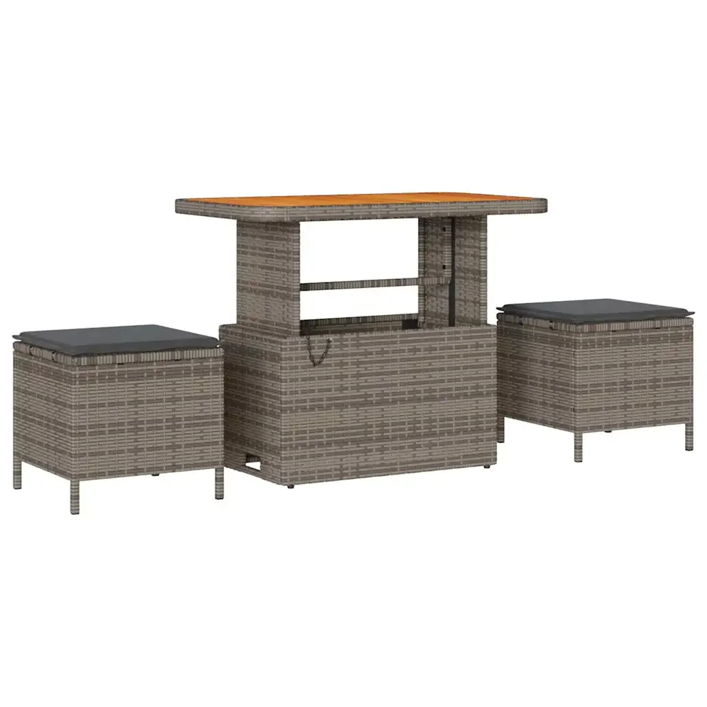 Set Divano da Giardino con cuscino 9 pcs Grigio 3363523 - Image 6
