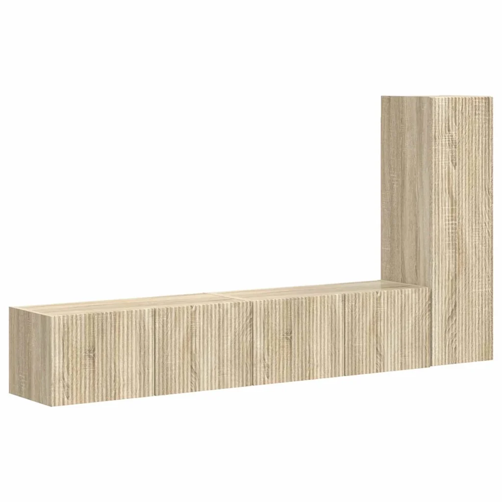 Set mobile TV 3 pcs Rovere Sonoma Legno multistrato 3408990 - Image 2