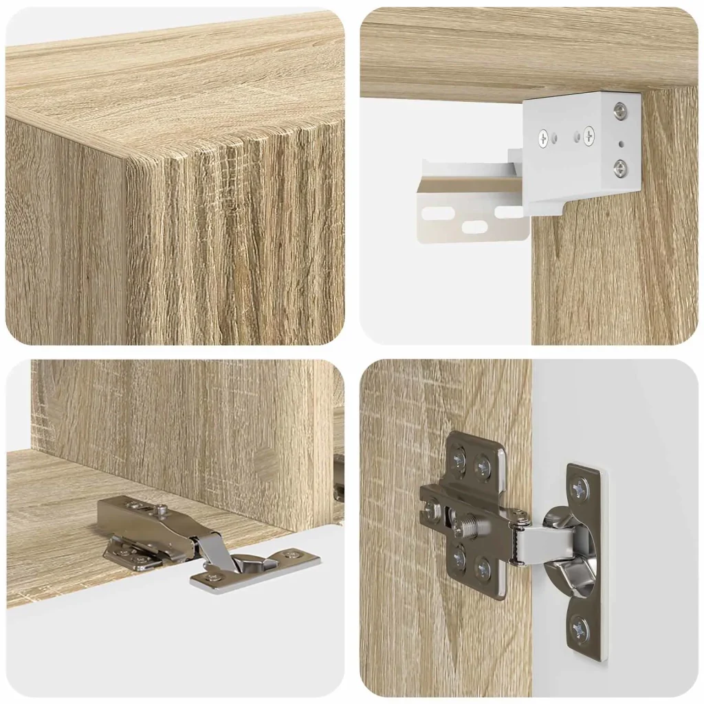 Set mobile TV 4 pcs Rovere Sonoma Legno multistrato 3409008 - Image 10
