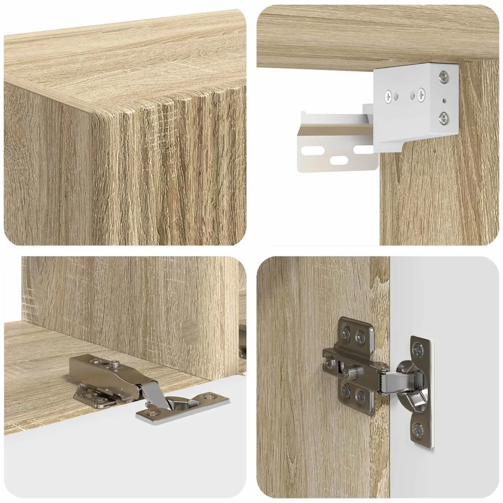 Set mobile TV 3 pcs Rovere Sonoma Legno multistrato 3409017 - Image 10