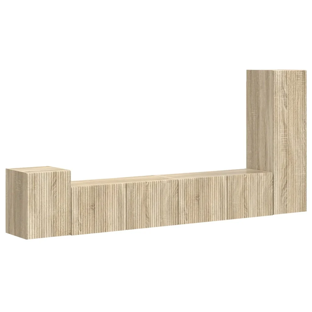 Set mobile TV 3 pcs Rovere Sonoma Legno multistrato 3409017 - Image 2