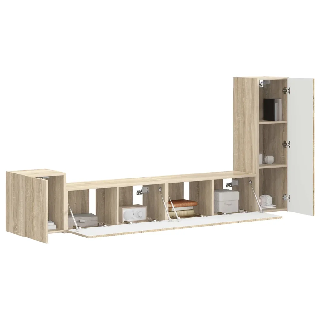 Set mobile TV 3 pcs Rovere Sonoma Legno multistrato 3409017 - Image 3