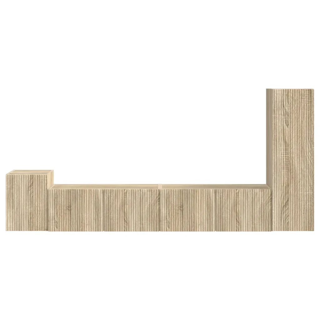Set mobile TV 3 pcs Rovere Sonoma Legno multistrato 3409017 - Image 8