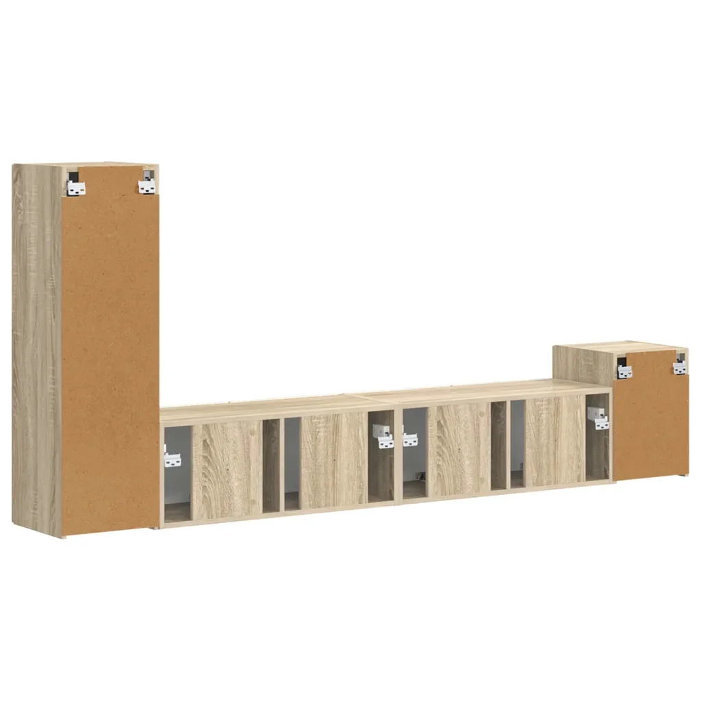 Set mobile TV 3 pcs Rovere Sonoma Legno multistrato 3409017 - Image 9