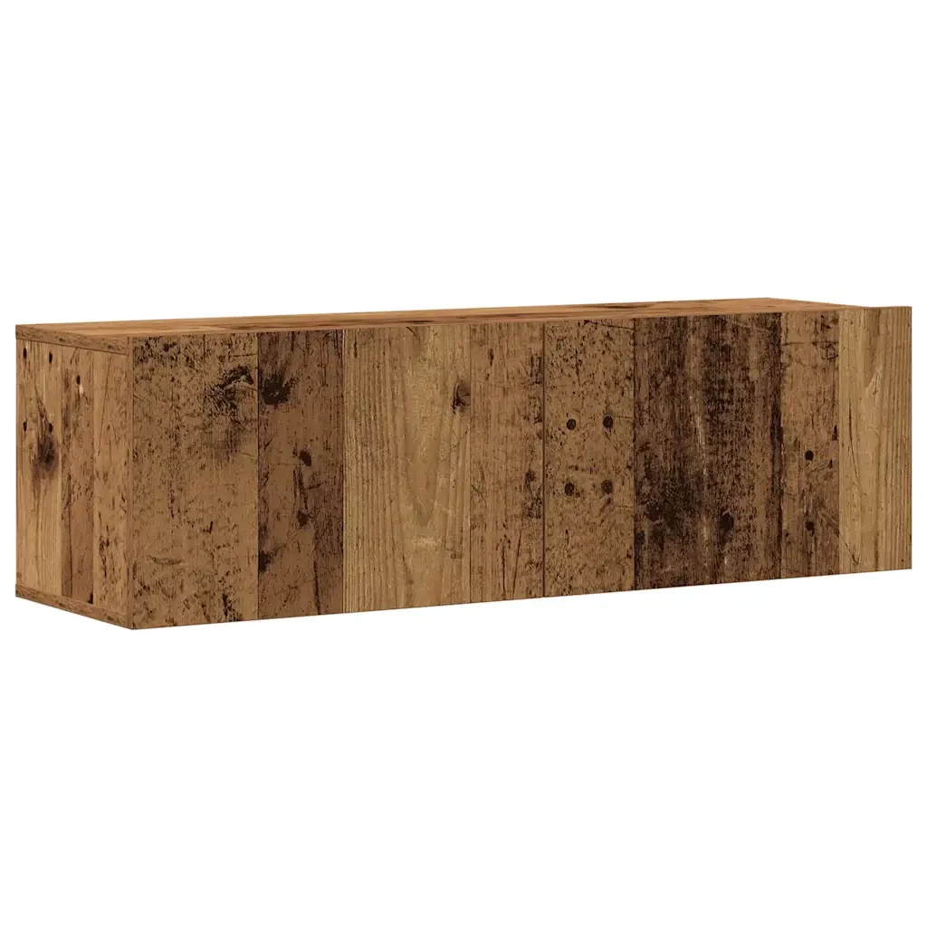 Set Mobile TV 7 pz Montato a Parete Legno Antico in Truciolato 3329139 - Image 4