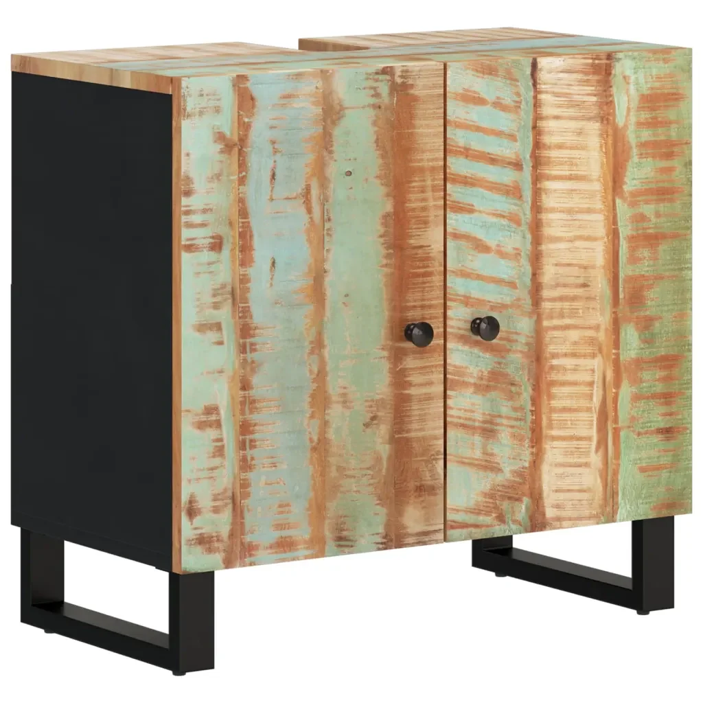 Set Mobili da Bagno 3 pz in Legno Massello di Recupero 3200639 - Image 5