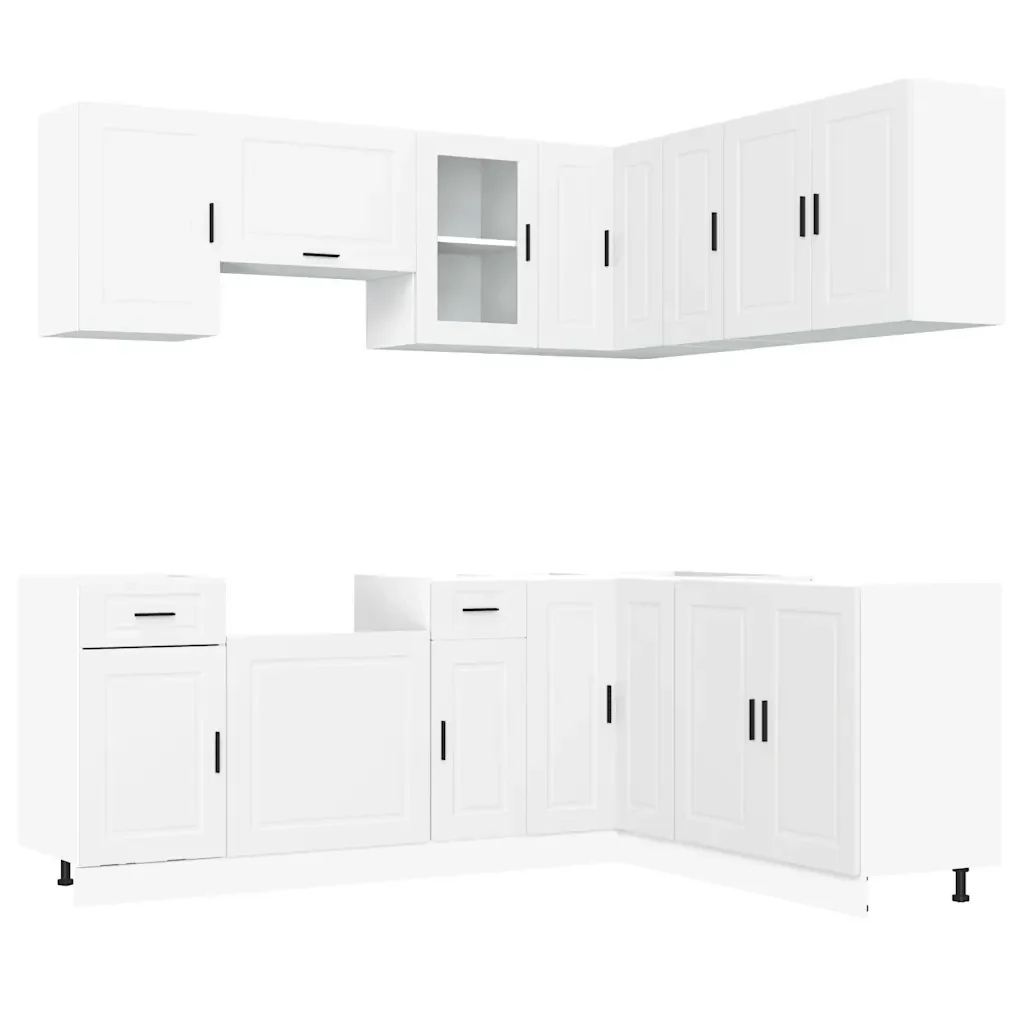 Set Mobili da Cucina 11 pz Porto Bianchi Legno Multistrato - Image 2