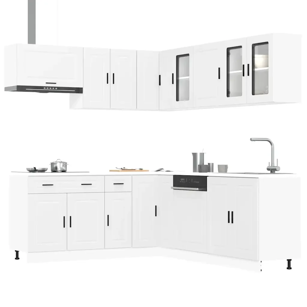Set Mobili da Cucina 11 pz Porto Bianchi Legno Multistrato 3314931