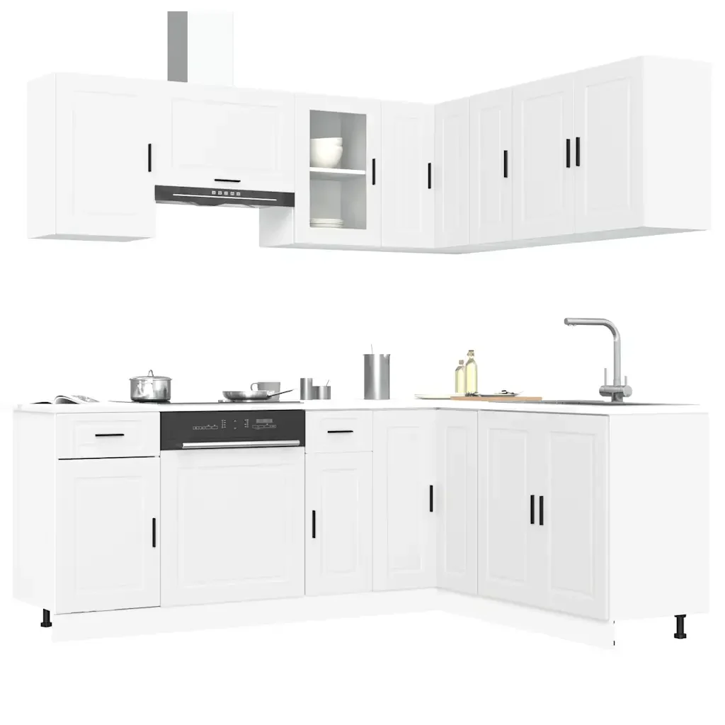 Set Mobili da Cucina 11 pz Porto Bianchi Legno Multistrato 3314961
