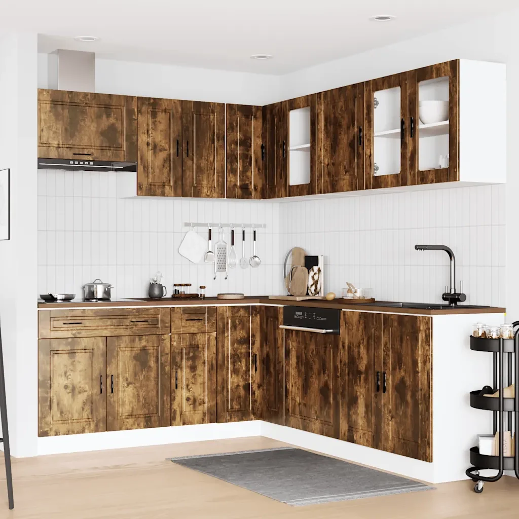 Set Mobili da Cucina 11 pz Porto Rovere Fumo in Truciolato 3314936 - Image 3