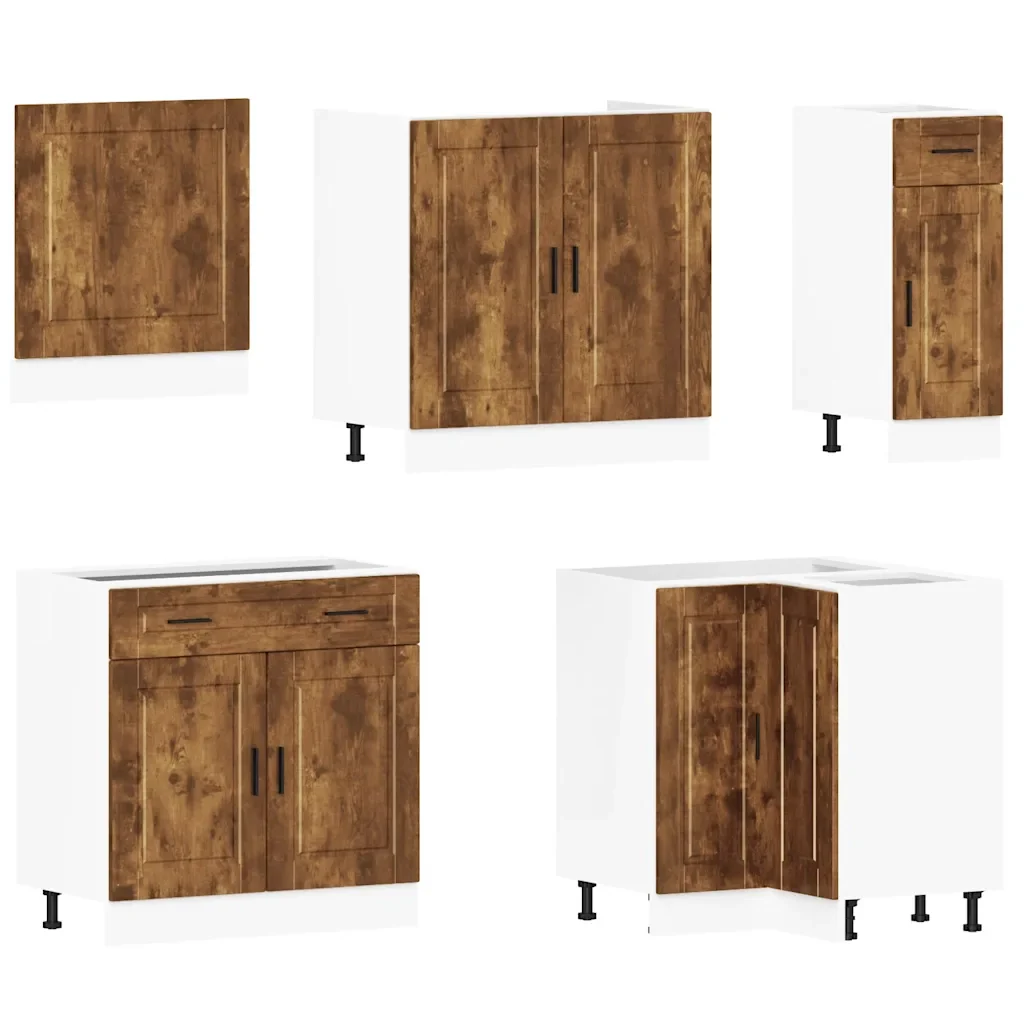Set Mobili da Cucina 11 pz Porto Rovere Fumo in Truciolato 3314936 - Image 4