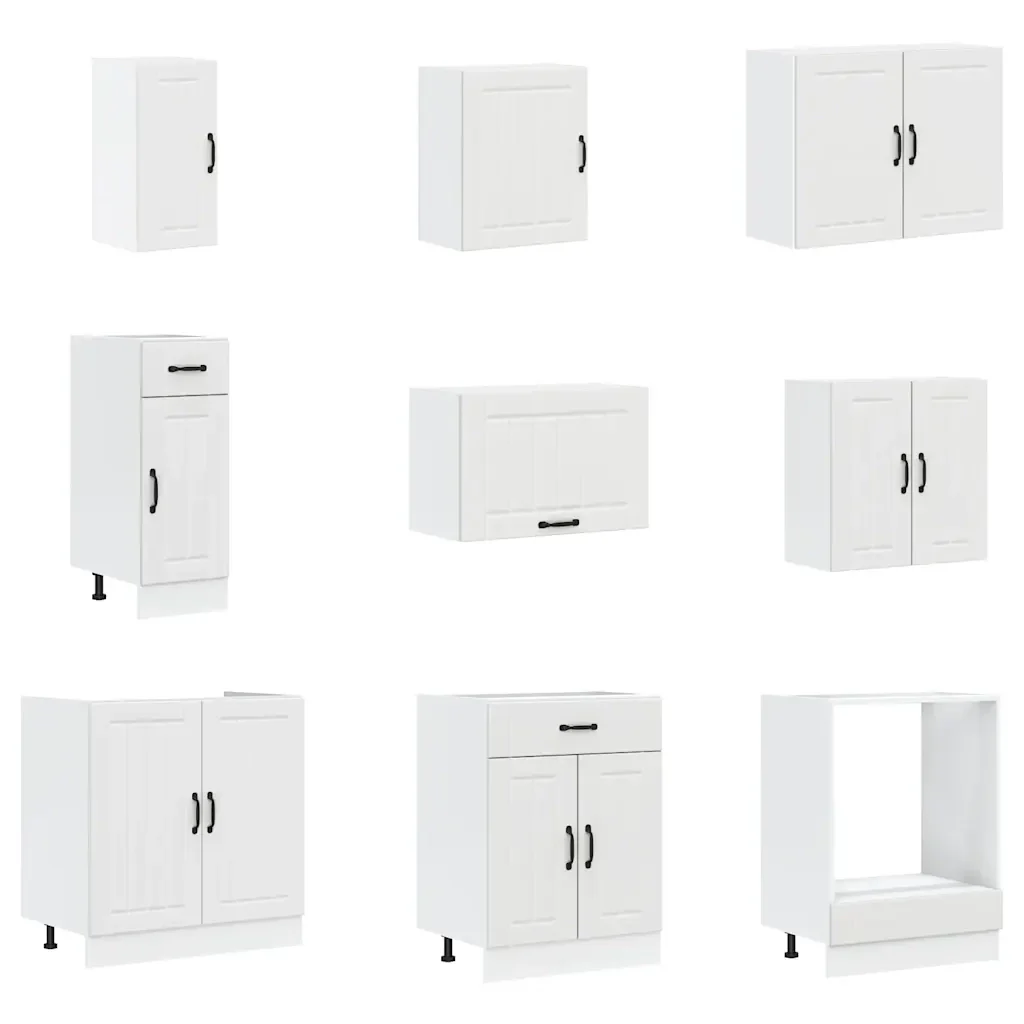 Set Mobili da Cucina 14 pz Lucca Bianchi Legno Multistrato 3314981 - Image 4