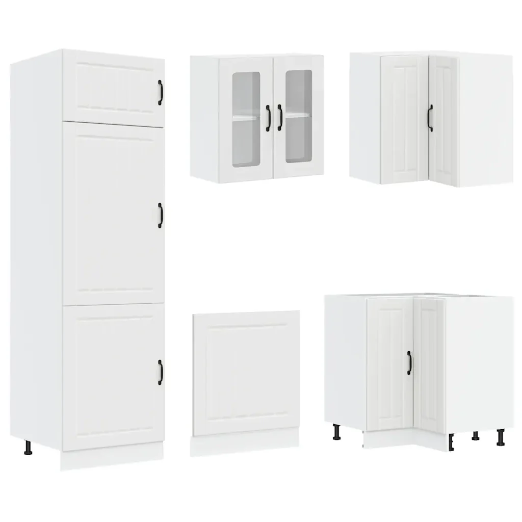 Set Mobili da Cucina 14 pz Lucca Bianchi Legno Multistrato 3314981 - Image 5