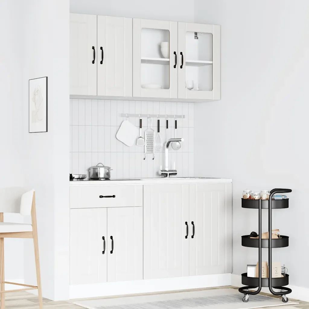 Set Mobili da Cucina 4 pz Lucca Bianchi Legno Multistrato 3314861 - Image 3