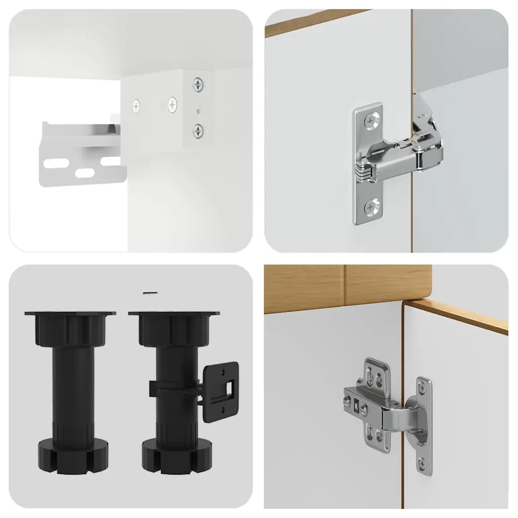Set Mobili da Cucina 4 pz Kalmar Rovere Artigianale Truciolato 3314880 - Image 6