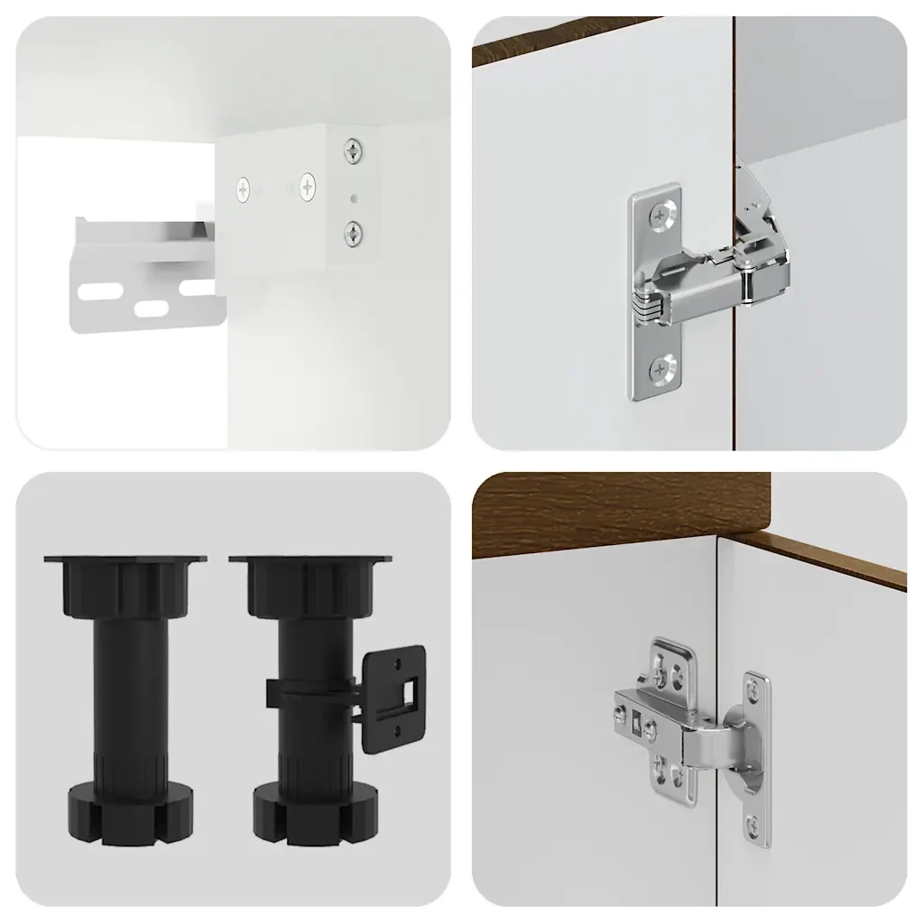 Set Mobili da Cucina 4 pz Kalmar Rovere Marrone in Truciolato 3314858 - Image 6