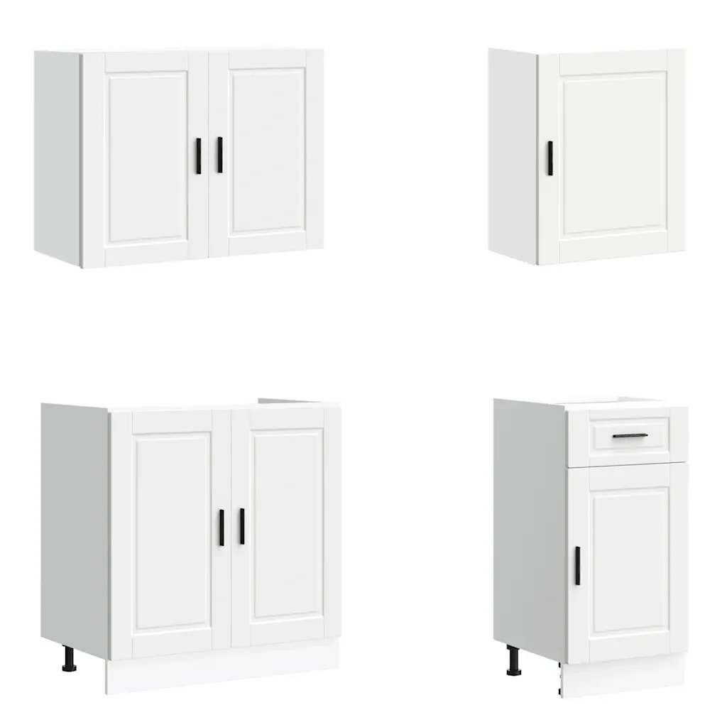 Set Mobili da Cucina 7 pz Kalmar Bianco Legno Multistrato - Image 4