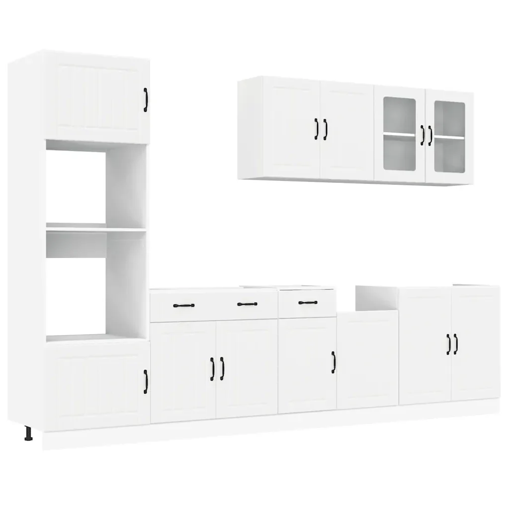 Set Mobili da Cucina 7 pz Kalmar Bianco Legno Multistrato 3314741 - Image 2