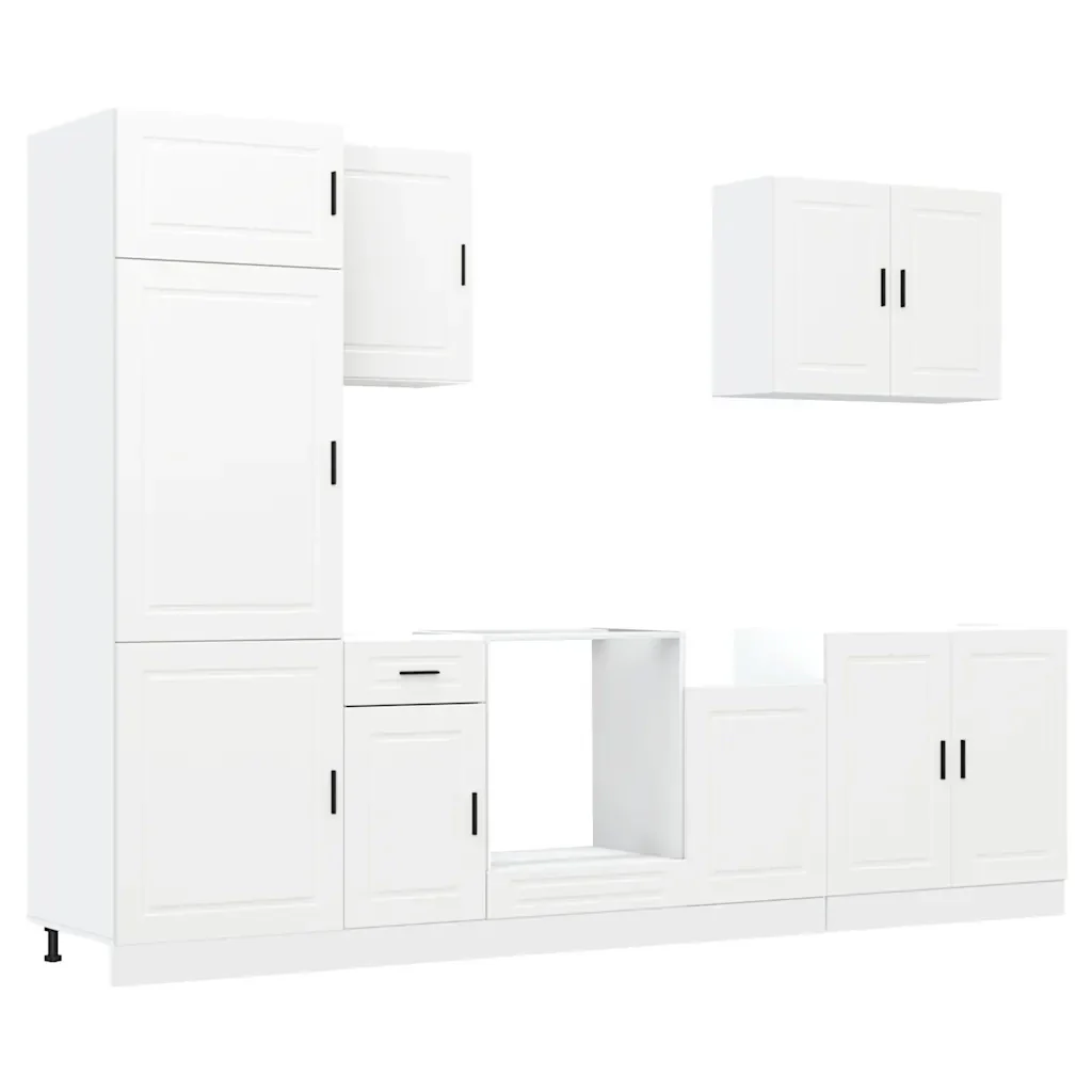 Set Mobili da Cucina 7 pz Porto Bianco Legno Multistrato 3314781 - Image 2