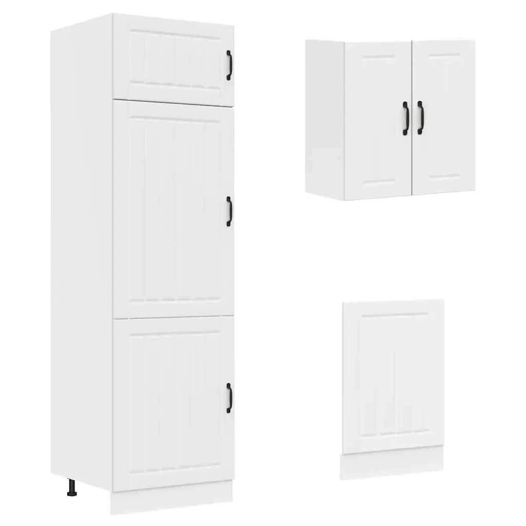 Set Mobili da Cucina 8 pz Lucca Bianco Legno Multistrato 3314801 - Image 5