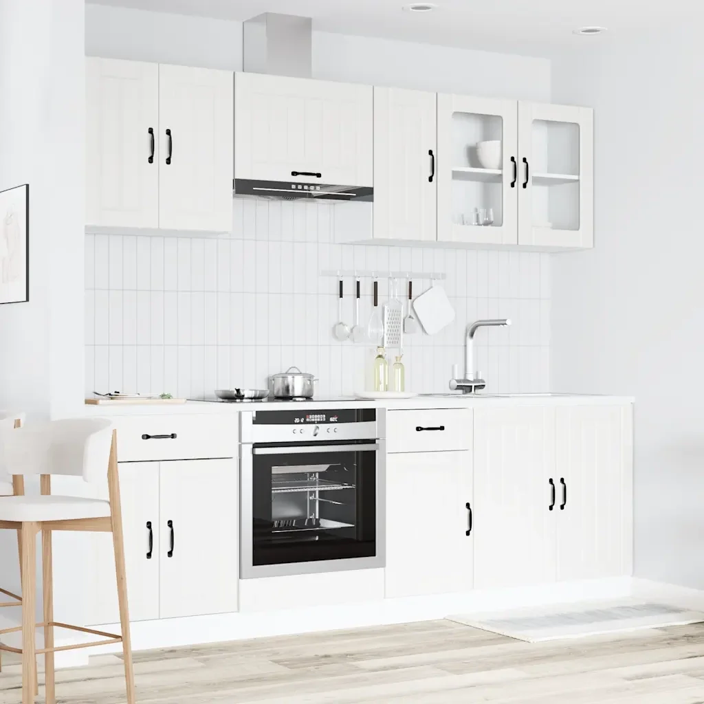 Set Mobili da Cucina 8 pz Kalmar Bianco Legno Multistrato 3314831 - Image 3