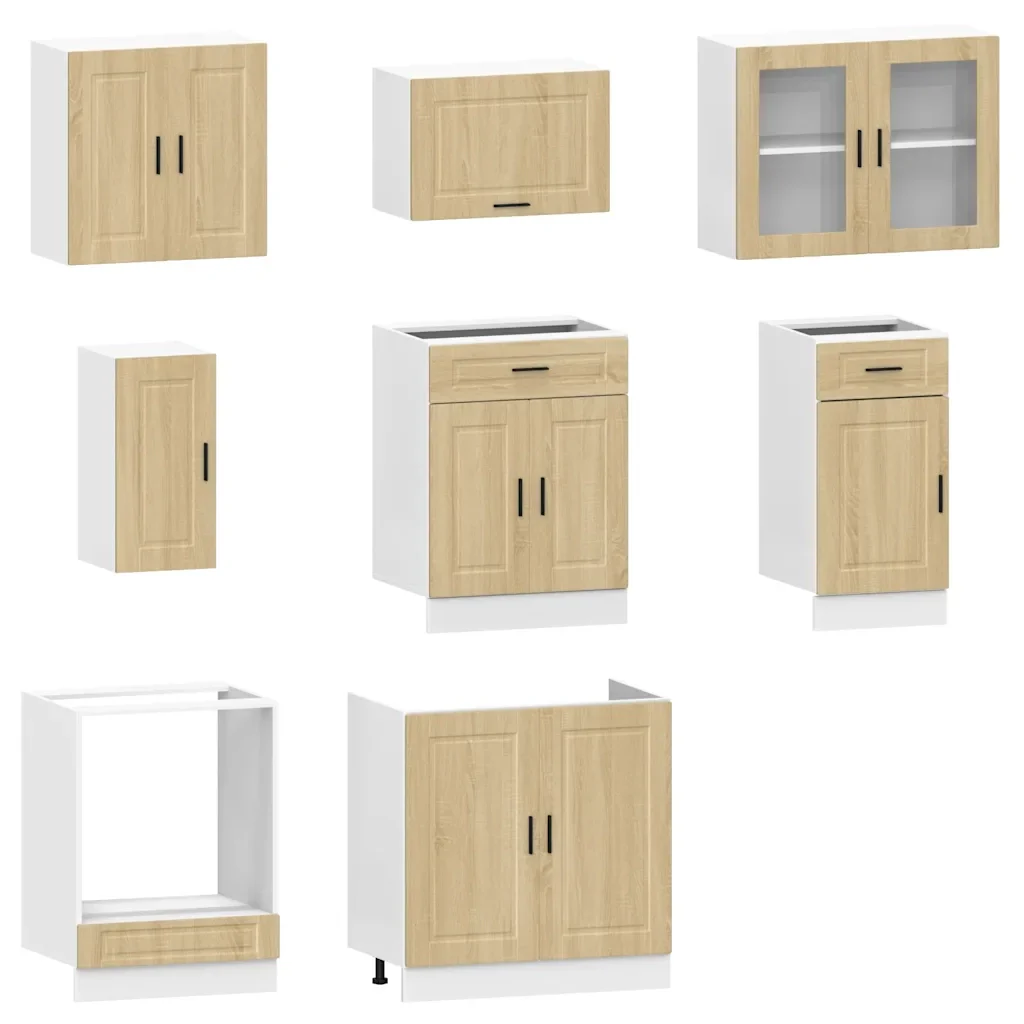 Set Mobili da Cucina 8 pz Kalmar Rovere Sonoma in Truciolato - Image 4