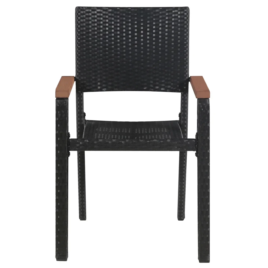 Set Mobili da Pranzo per Giardino 3 pz Nero 3067714 - Image 6