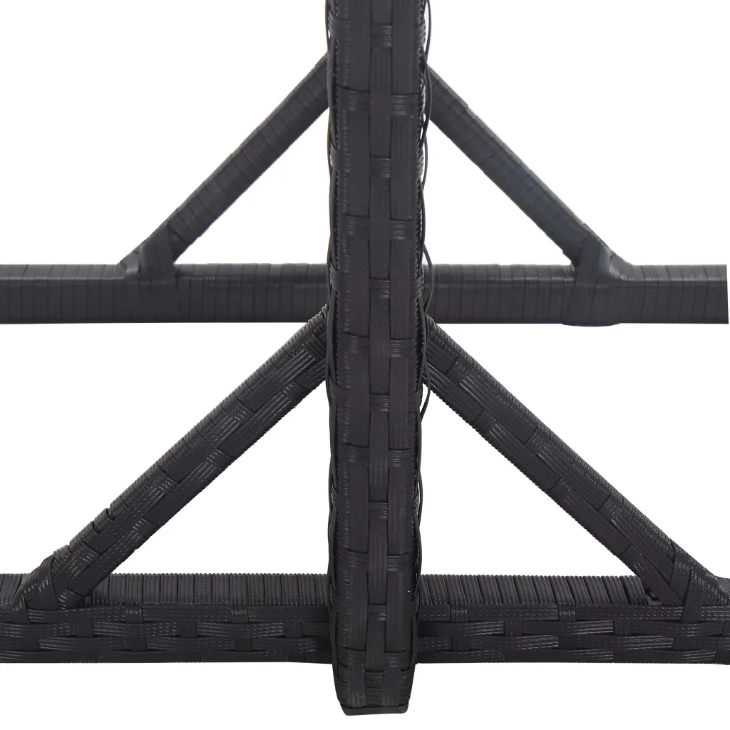 Set Mobili da Pranzo per Giardino 3 pz Nero 3072442 - Image 10