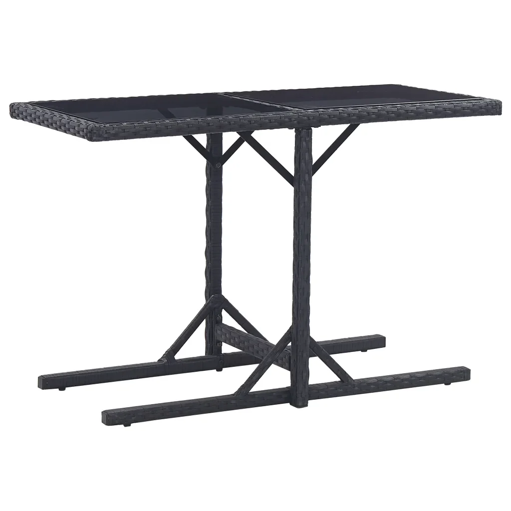 Set Mobili da Pranzo per Giardino 3 pz Nero 3072442 - Image 7