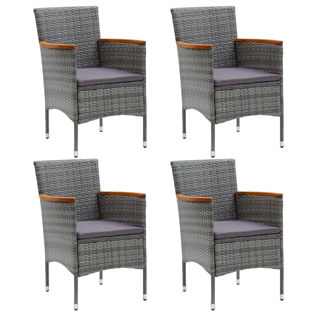 Set Mobili da Pranzo per Giardino 5 pz Grigio 3067678 - Image 4
