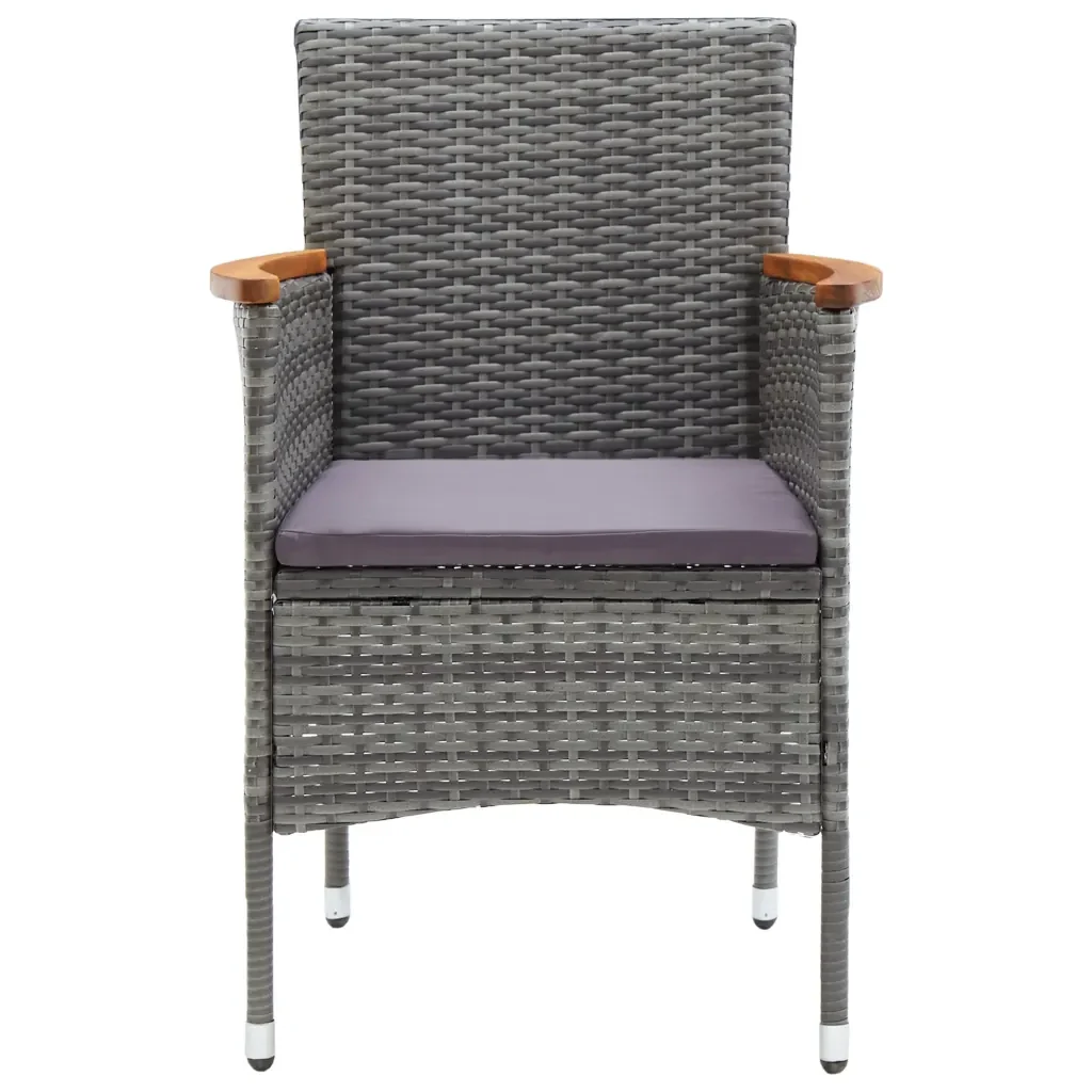 Set Mobili da Pranzo per Giardino 5 pz Grigio 3068740 - Image 5