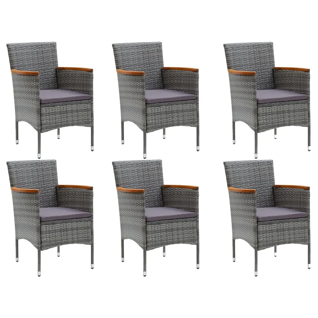 Set Mobili da Pranzo per Giardino 9 pz Grigio 3068805 - Image 6