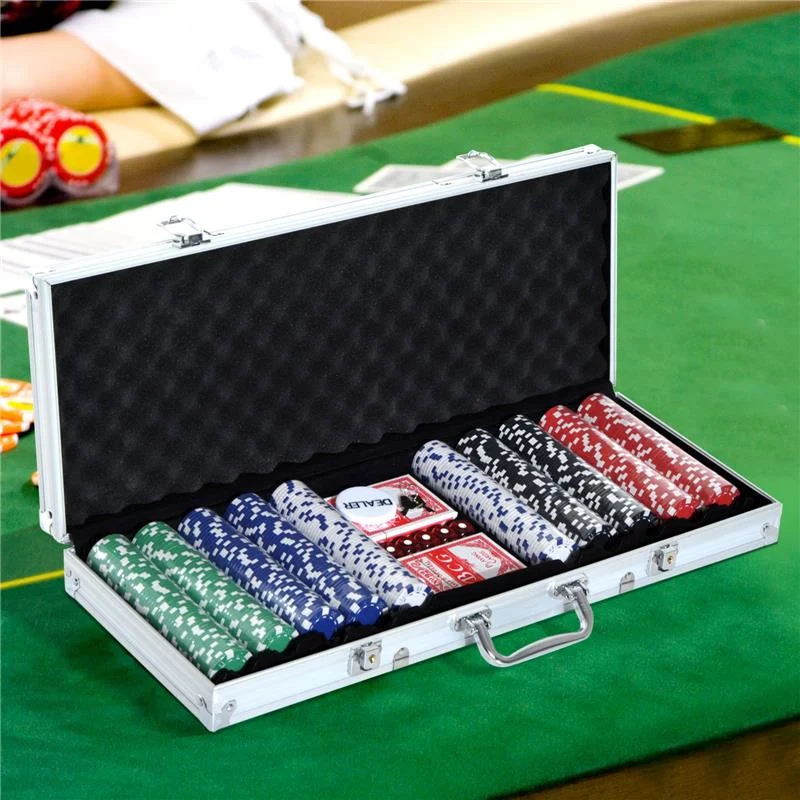SET POKER VALIGETTA PROFESSIONALE CON 500 FICHES E 2 MAZZI DI CARTE - Image 4