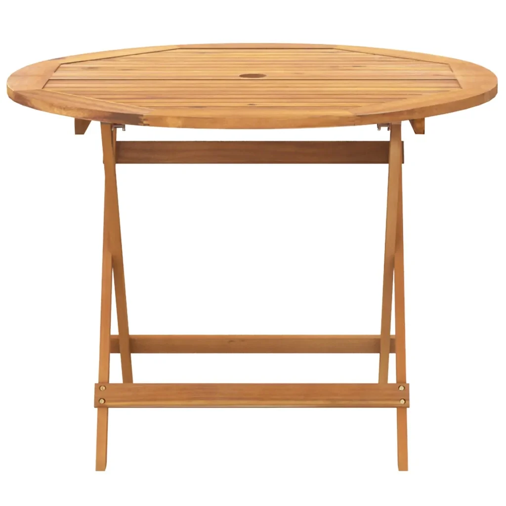Set Pranzo da Giardino 5 pz Beige Polyrattan e Legno Massello 3281768 - Image 5