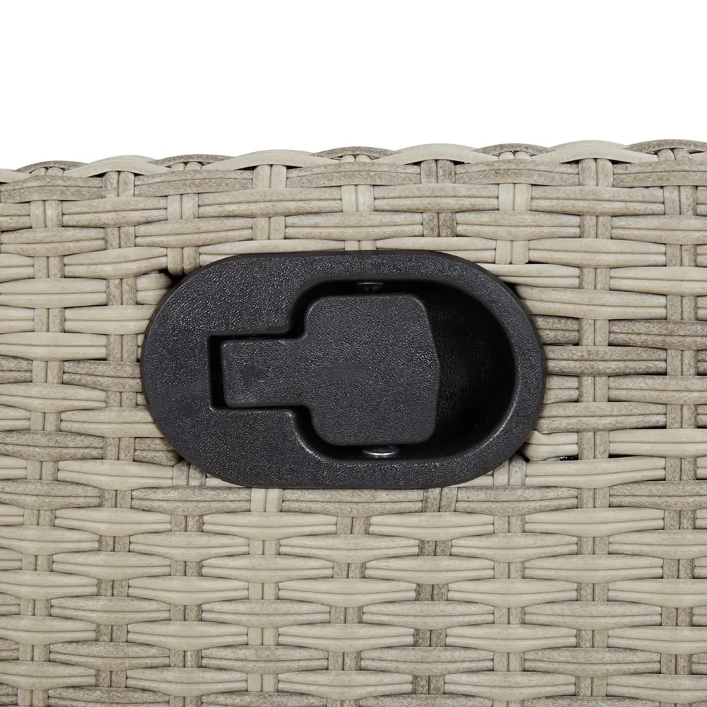 Set Pranzo da Giardino 5pz con Cuscini Grigio Chiaro Polyrattan 3213278 - Image 6