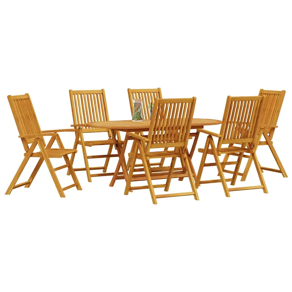 Set da Pranzo per Giardino 7 pcs Marrone 3375727 - Image 3